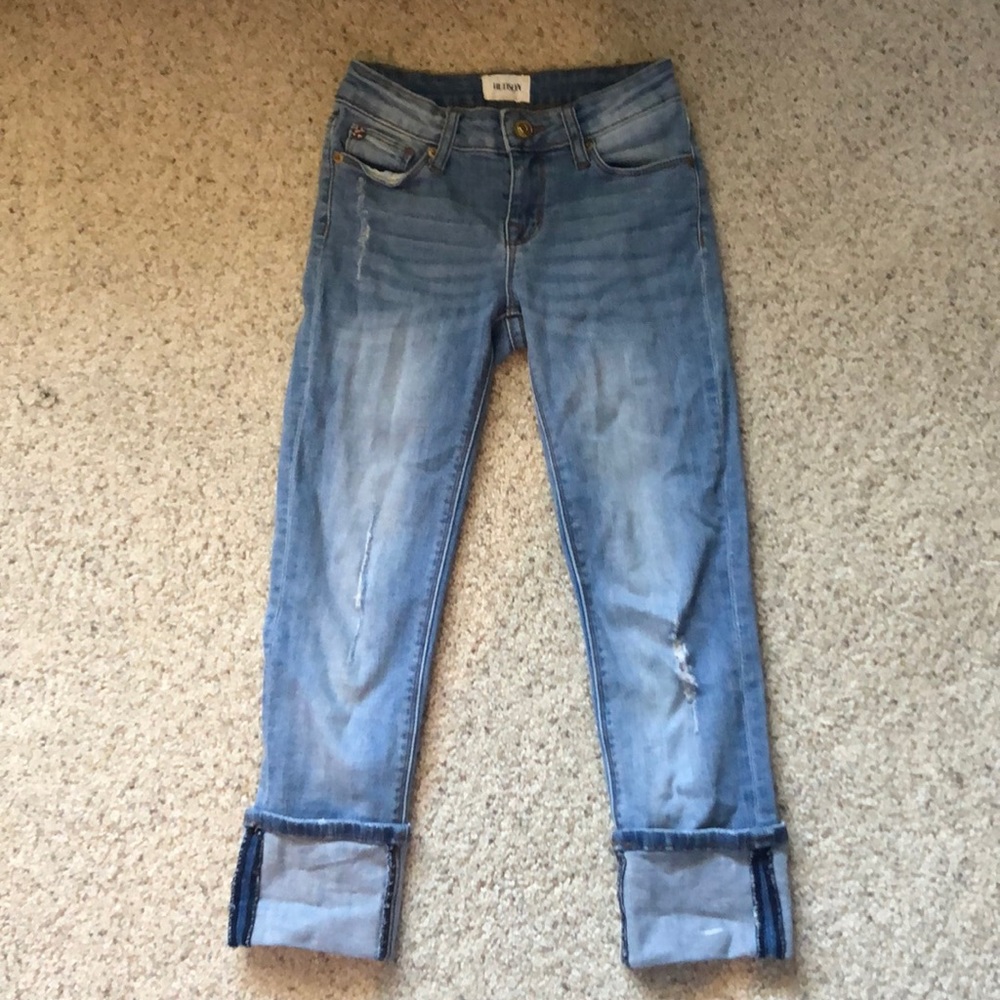 Girls Hudson cropped jeans
